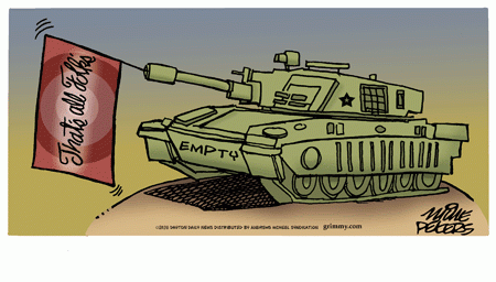 Editorial cartoon by Mike Peters